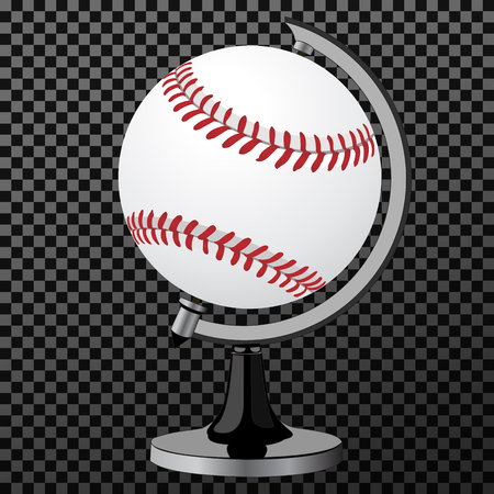 Vector baseball globe isolated over transparent backgroundのイラスト素材