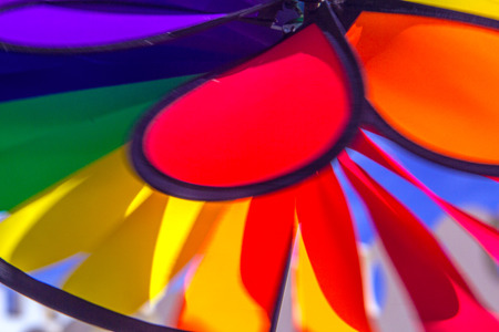 Rainbow lgbt pride spinning pinwheel. Symbol of sexual minorities, gays and lesbiansの写真素材