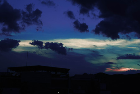Guanajuato, Gto, MEX - August 2017: Sunset Guanajuato, view from the Visual Arts Department of the University of Guanajuatoのeditorial素材