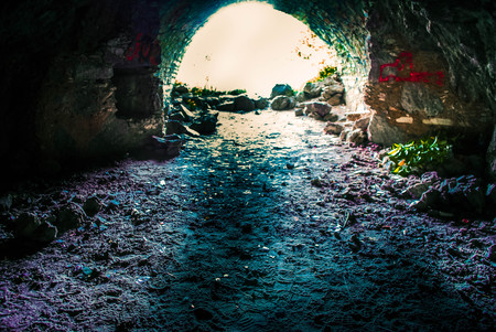 Guanajuato, Gto, MEX - August 2017: Interior of an abandoned mineのeditorial素材