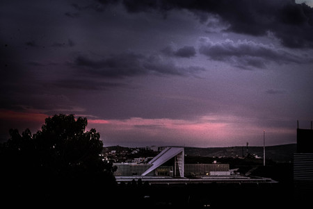 Guanajuato, Gto, MEX - August 2017: Sunset Guanajuato, view from the Visual Arts Department of the University of Guanajuatoのeditorial素材