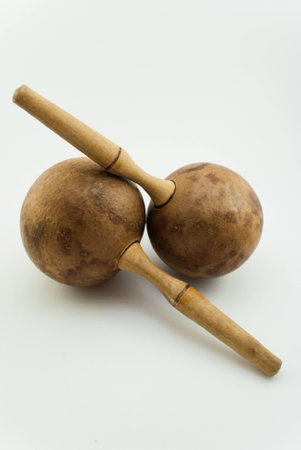 two handmade musical instrumentの写真素材