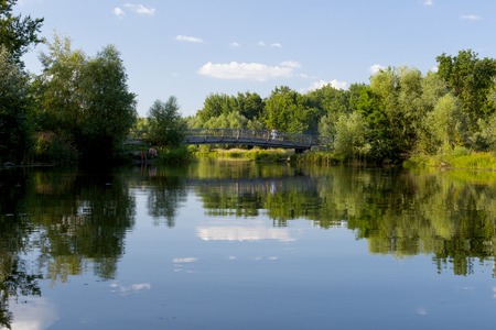 bridge in lakeのeditorial素材