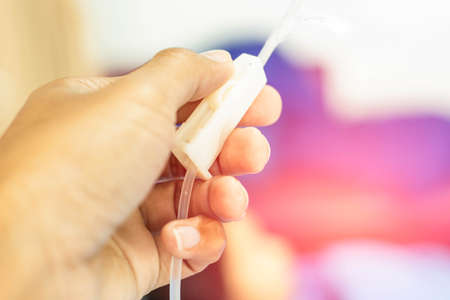 infusion water for patientの写真素材