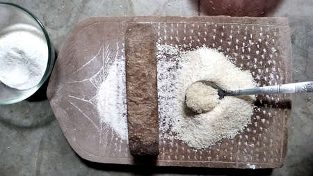 Batan kitchen utensil also called sil batta in india. Ancient Indian Spice Grinder