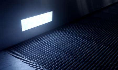 Moving walkway, moving sidewalk, moving pavement, travelator, horizontal escalator, moveator, or...