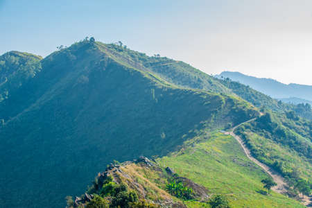 Doi Pha Tang Viewpoint, a tourist attraction in Wiang Kaen District, Chiang Rai Province, Thailand.