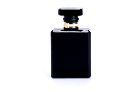 Perfume bottle. Mockup on white blank background. perfume for men or women with copy spaceの写真素材