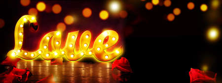 Valentine's Day background. Concept of human emotions, love, relations and romantic holidaysの写真素材