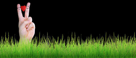 Concept of human emotions, love, relations and romantic holidays. 3d illustration.の写真素材