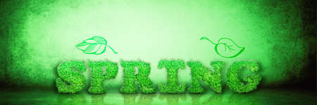 Decorative inscription with letters. Creative spring concept.の写真素材