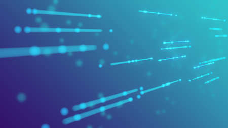 Fasts Data transmission channel. Motion of digital data flow. Transferring of big data. 3D...
