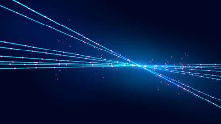 Linking entities. Bottleneck between two entities. Dispute or conflict, Network, networking, social media, internet communication abstract 3d illustrationの写真素材