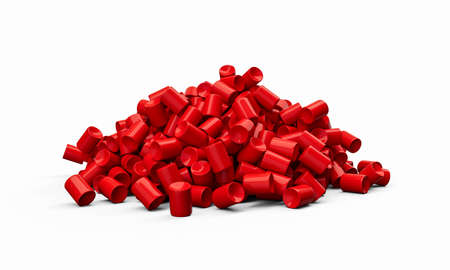 Plastic pellets Background Close-up Plastic granules Polymer Black plastic beads resin polymer pallet petrochemical 3d illustrationの写真素材