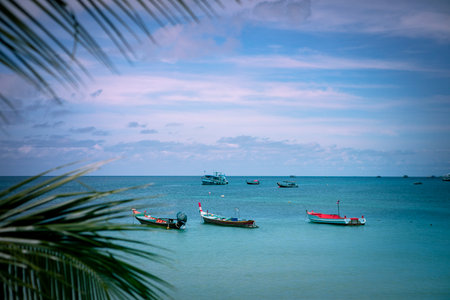 beautiful seascape of koh tao southern of thailandの写真素材