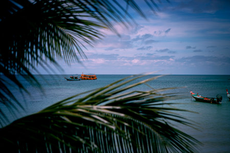 beautiful seascape of koh tao southern of thailandの写真素材