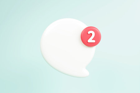 3d white speech bubble, social media chat message icon. Empty text bubbles, comment, dialogue balloon. 3D renderingの写真素材