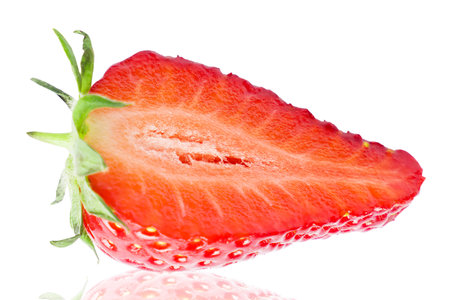 sweet strawberry on white background.の写真素材