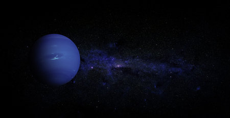 Neptune on space background.