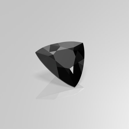 black onyx gemstone trillion 3D renderの写真素材