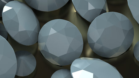 group of gems 3d rendered in plastic materialの写真素材