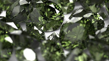 group of gems 3d rendered in actinoliteの写真素材