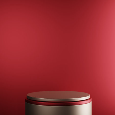 3d render abstract platforms with glossy part. Realistic mock up for promotion, banners background, product show.の写真素材