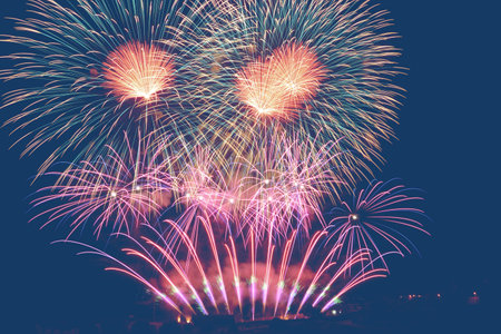 toast to the new year with fireworks