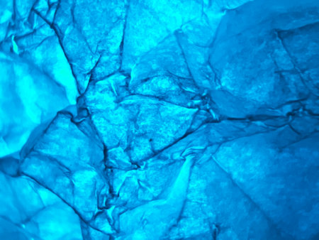 vibrant colourful cool ice blue crushed paper high quality image or photographの写真素材