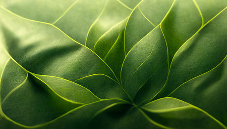 3D Render Abstract of Green Leaf Texture Background. Natural background and wallpaper