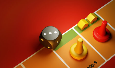 Close up boardgame. 3d illustrationの写真素材