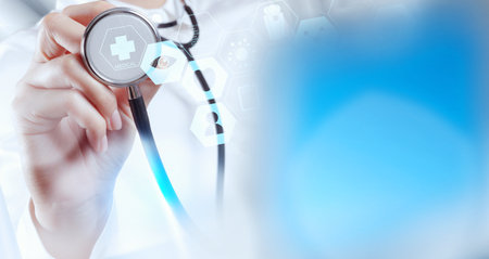 smart medical doctor working with operating room as conceptの写真素材