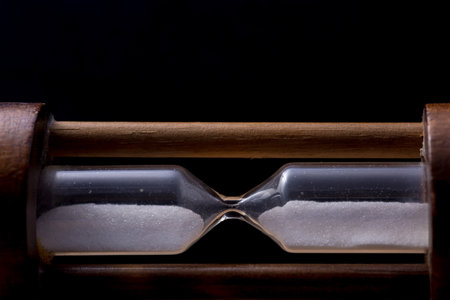 sand falling in hour glass
