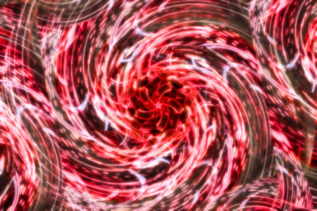 Light effects. Neon glow. Festive decoration. Abstract blurred background. Glowing texture. Shining pattern.の写真素材