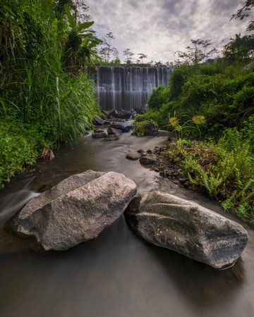 Grojogan Watu Purbo is a multi-storey river dam and is one of the tourist destinations located in...