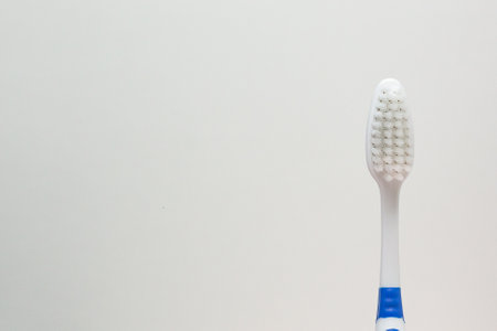 Toothbrush on white background close up image.の写真素材