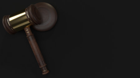 The hammer wood 3d rendering for law concept.の写真素材