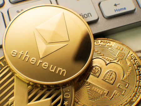 gold coins  cryptocurrency  for digital money  content.