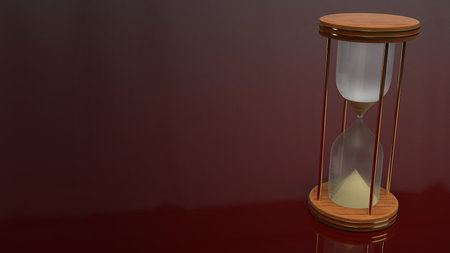 The  3d rendering Hourglasses for time concept.の写真素材