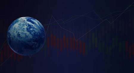 3d rendering world business background for business content.の写真素材