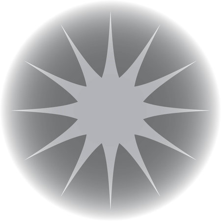 White star on a gray background. Star eclipse.のイラスト素材
