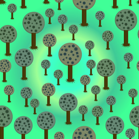 seamless pattern of geometric trees.のイラスト素材