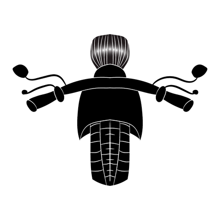 Road motorcycle front view illustrationのイラスト素材