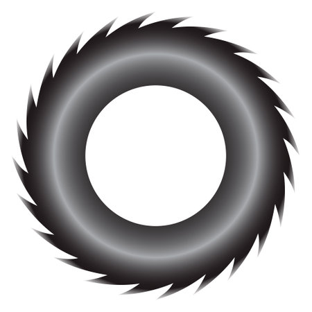 Picture of a frame in the form of a cogwheel. Vector graphics.のイラスト素材