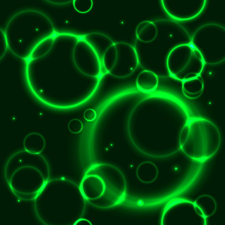 Glow green bubbles seamless pattern or backgorundのイラスト素材