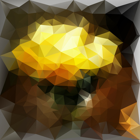 Yellow roses made from trianglesのイラスト素材