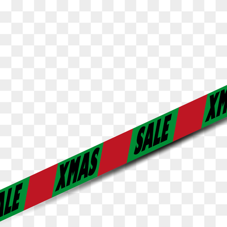 Single seamless Attention danger SALE tape in christmas colorsのイラスト素材