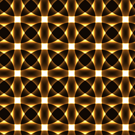 Golden transparent circles in regular order - flower pattern - semaless backgroundのイラスト素材