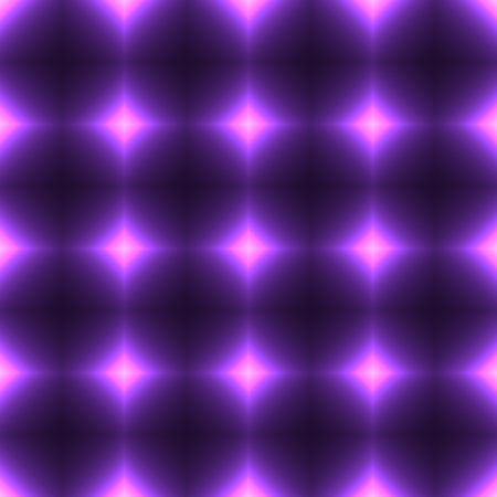 Violet seamless patterm made from shinning cross. Dark seamless background with pink glowing points. Purple wall of floor made from tiles. Lilac laser safety grid or net.のイラスト素材