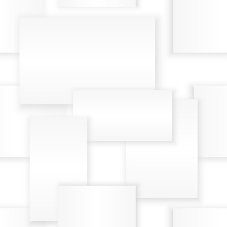 white paper rectangles - seamless background. Seamless pattern with white paper triangles with shadows. Very liht seamless pattern with 3D papers.のイラスト素材